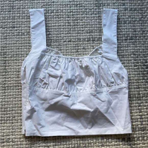 With Jean White Ruched Blouse - Picture 6 of 6